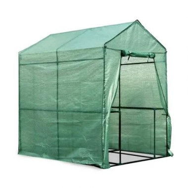 Green Fingers Greenhouse 1.2x1.9x1.9M Walk in Green House Tunnel Plant Garden Shed 4 Shelves