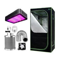 Detailed information about the product Green Fingers Grow Tent Light Kit 80x80x160CM 1000W LED 4 Vent Fan,Green Fingers Grow Tent Light Kit LED 1000W Full Spectrum 4 Vent 80x80x160CM
