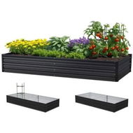 Detailed information about the product Green Fingers Raised Garden Bed 2 Pcs 210x90cm Planter Box Container Galvanised Metal Outdoor