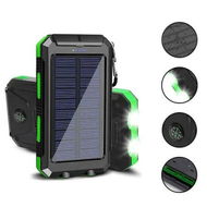 Detailed information about the product Green Outdoor Solar Charger 20000mAh LED Lighting Waterproof Mobile Power Bank