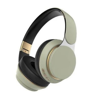 Green Wireless HeadMounted Bluetooth Headset Subwoofer Stereo Card Sports Computer Headset Compatible