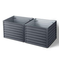 Detailed information about the product Greenfingers 2x Garden Bed 100x100x77cm Planter Box Raised Container Galvanised