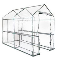 Detailed information about the product Greenfingers Greenhouse 1.2x1.9x1.9M Walk in Green House Tunnel Clear Garden Shed 4 Shelves