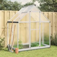 Detailed information about the product Greenhouse with Base Frame Silver 169x114x202 cm Aluminium