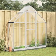 Detailed information about the product Greenhouse with Base Frame Silver 169x58x202 cm Aluminium