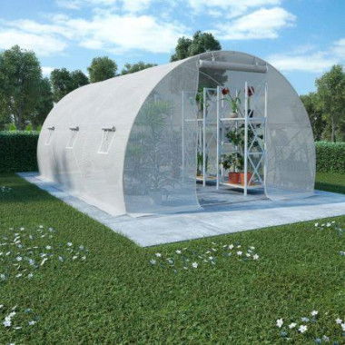 Greenhouse With Steel Foundation 13.5m² 450x300x200 Cm.