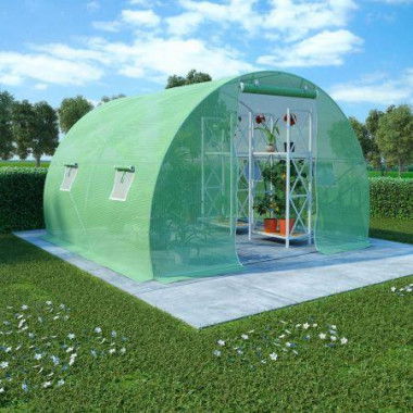 Greenhouse With Steel Foundation Garden Shed Storage Tunnel Plant 3x2 M