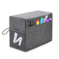 Detailed information about the product Grey 46*32*21cm Foldable Sewing Machine Dust Cover with Storage Pockets Universal Protective Cover