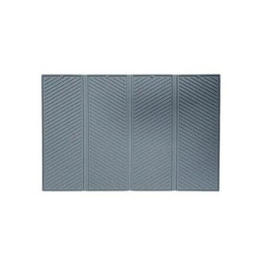 Grey Four Fold 58x38cm Square Silicone Drain Mat Multifunctional Kitchen Drying Insulation Mat