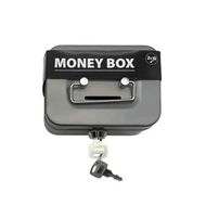 Detailed information about the product Grey Small Storage Coin Box with Key Creative Portable Bank