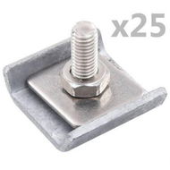 Detailed information about the product Grid Mat Connector 25 Sets Silver