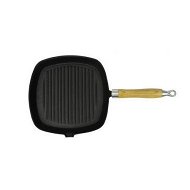 Detailed information about the product Grill Pan with Wooden Handle Cast Iron 20x20 cm