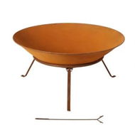 Detailed information about the product Grillz 70cm Fire Pit Rustic Iron Bowl Outdoor