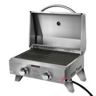 Detailed information about the product Grillz Portable Gas BBQ Grill 2 Burners with Double Sided Plate