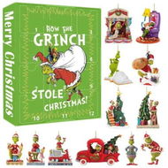 Detailed information about the product Grin-ch Christmas Advent Calendar 2025, 12 Days Christmas Pendant Hanging Ornament Countdown Calendar Tree Ornaments