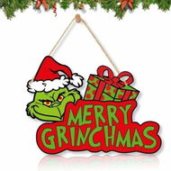 Detailed information about the product Grinch Christmas Decorations Hanging Signs Door Sign for Holiday Decor Ornaments for Christmas Tree