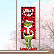 Detailed information about the product Grinch Christmas Decorations Merry Christmas Banner Indoor Home Decor of Porch Door Hanging Flag