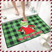 Grinch Christmas Doormat Plaid Washable Non-Slip Front Door Mat Indoor Outdoor Holiday Decor. Available at Crazy Sales for $17.99