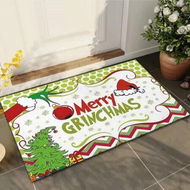 Detailed information about the product Grinch Christmas Doormat Plaid Washable Non-Slip Front Door Mat Indoor Outdoor Holiday Decor