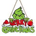 Grinch Christmas Hanging Sign Christmas Welcome Sign Door Wooden Sign for Home Tree Decorations. Available at Crazy Sales for $19.95