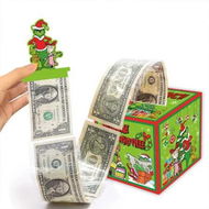 Detailed information about the product Grinch Christmas Money Box DIY Fun Cash Gift Holder with 30 Transparent Bags Surprise Holiday Gift for Kids Parents and Friends