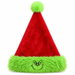 Grinch Christmas Santa Hat with Green Fluffy Trim and Pom Pom,Red Plush Christmas Costume Party Hat For Christmas Size L. Available at Crazy Sales for $10.99