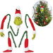 Grinch Christmas Tree Decoration Elf Head Arms Legs Stuck Tree Topper Garland Ornaments Christmas Decor. Available at Crazy Sales for $24.99