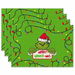 Grinch Placemats Set of 4,Polyester Linen Grinchmas Table Mats New Year Winter Xmas Decor Christmas Decoration Coasters Washable 30 x 45 cm. Available at Crazy Sales for $14.99