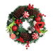 Grinch Wreath Christmas, Outdoor Winter Front Door Holiday Wreath, Fireplace Porch Red Berry Clusters Sign Indoor Handmade Decor. Available at Crazy Sales for $26.95