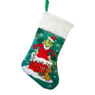 Detailed information about the product Grinchs Stocking, 35 x 20 CM Large Grinchs Christmas Stockings Whoville Decorations for Family Holiday Party Decor