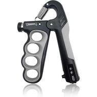 Detailed information about the product Grip Strength Trainer, Hand Grip Strengthener, Forearm Strengthener, Adjustable Resistance 11 Lbs - 220 Lbs, Grey