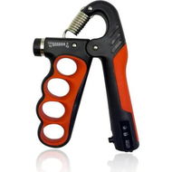Detailed information about the product Grip Strength Trainer, Hand Grip Strengthener, Forearm Strengthener, Adjustable Resistance 11 Lbs - 220 Lbs, Red