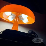 Detailed information about the product Groovy Orange Mushroom Lamp - Retro Desk Lamp with Dimmable Light for a 70s Vibe