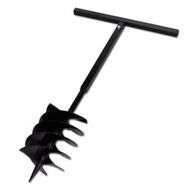 Detailed information about the product Ground Drill With Handle Auger Bit 200 Mm Three Spirals Steel Black