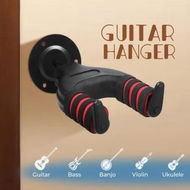 Detailed information about the product Guitar Wall Mount Holder Ukulele Hanger Mandolin Musical String Instrument Display Hanging Hook System Black