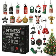 Detailed information about the product Gym Advents Calendars 2025, 24 Day Christmas Countdown Calendar with Fitness and Workout Pendant, 2D Acrylic Exercise Gear Ornament for Gym Lovers