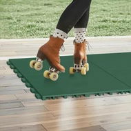 Detailed information about the product Gym Flooring Set 8 PCS Interlocking PP Puzzle Rubber Tiles Green