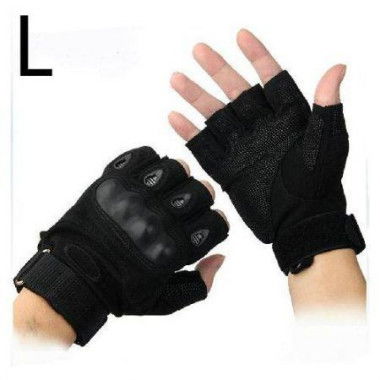 Gym Muscle Bodybuilding Black Mesh Fitness Power Lifting Weight Training Gloves L