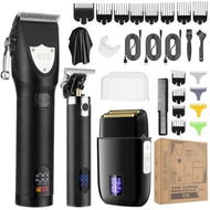 Detailed information about the product Hair Clippers for Men Professional Cordless Beard Trimmer Electric Shavers Barber Kit(Black)