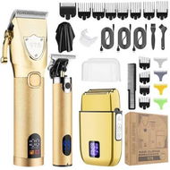 Detailed information about the product Hair Clippers for Men Professional Cordless Beard Trimmer Electric Shavers Barber Kit(Gold)