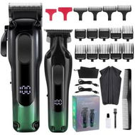 Detailed information about the product Hair Clippers for Men Trimmers Set T-Blade Barber Clippers Set Cordless Grooming Kit Rechargeable Beard Trimmers Type C Haircut Kit