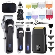 Detailed information about the product Hair Clippers for Men Zero Gapped T-Blade Trimmer Cordless Nose Hair Trimmer Electric Foil Shaver Rechargeable Hair Grooming Set with LED Display (Black)