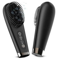 Detailed information about the product Hair Straightener Brush Fast Heating Brush Anti-Scald Hair Straightener Comb Hot Comb with 3 Temps LCD Display Auto-Off Function for Home Office