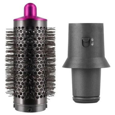Hair Styling Round Brush Compatible Dyson Airwrap Iron Styler Attachment Curling Volume Adapter Hairdryer Blowout Curler Accessory