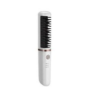 Detailed information about the product Hairdressing Hot Air Combs Cordless Hair Straightener Curler Heating Hair Brush - White