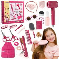 Detailed information about the product Hairdressing Set For Children,22 Pcs Beauty Set For Hairdressing And Cosmetics,Fashion Barber Game,Hairdressing Role Play For Kids 3+ Years