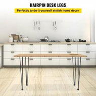 Detailed information about the product Hairpin Table Legs 16 inch, Set of 4 DIY Desk Table Legs 3 Rods Heavy Duty