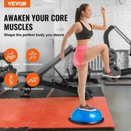 Detailed information about the product Half Exercise Ball Trainer 23 inch Balance Ball Trainer 660lbs Capacity Stability Ball Yoga Ball with Resistance Bands & Foot Pump Strength Fitness Ball