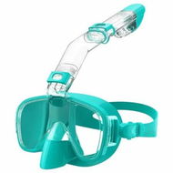 Detailed information about the product Half Face Snorkel Mask ,Foldable 180 Degree Panoramic View Snorkeling Mask with Camera Mount, Anti-Leak And Fog Color Green Size S