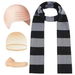 Halloween Costume Accessories 4Pcs Black Gray Striped Scarf Fake Nose Bald Cap Men Cosplay Set Party Dress Up Fun Gift. Available at Crazy Sales for $14.99